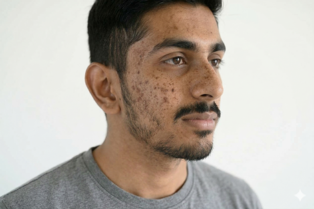 Before Acne Scars Treatment